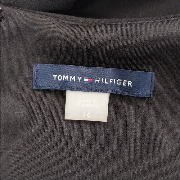 TOMMY HILFIGER! BLACK & WHITE W/GOLD BUTTON FRONT POCKETS, RETRO DRESS! SZ 16 - Picture 8 of 10